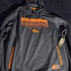 Denver Broncos Hoodie Sweatshirt Men's XL NFL Team Hoodie - Blue and Orange